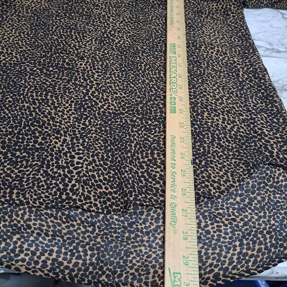 Emme Marella Leopard Print Women Blouse M/L Long Sleeve Tie Front Semi Sheer Top - Picture 9 of 9